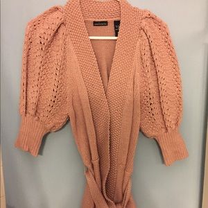 Mauve wrap sweater